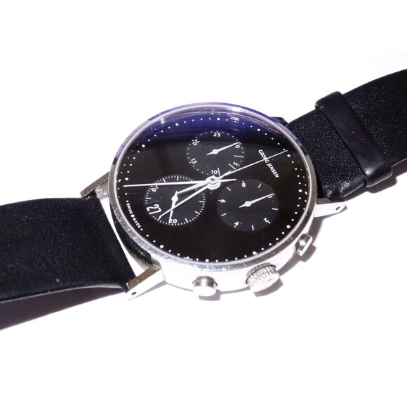 Mens  38mm Georg Jensen 317 St. Steel Quartz Chronograph Watch by Henning Koppel - Picture 3 of 15